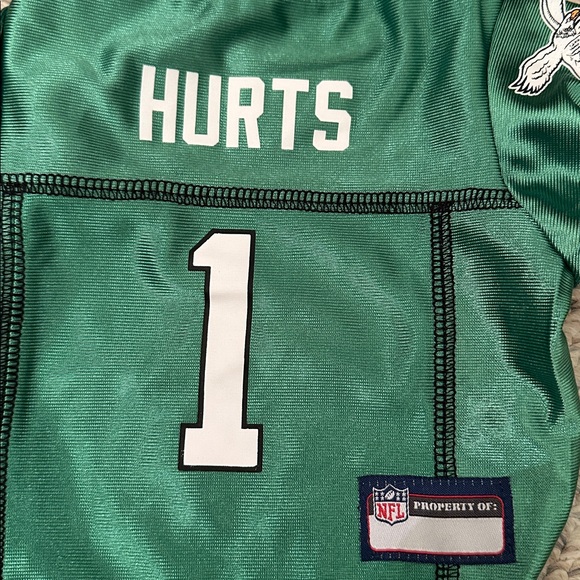 Philadelphia Eagles NWOT Jalen Hurts MVP small dog pet Jersey perfect condition - Picture 2 of 6